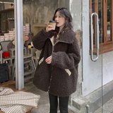 【新款】中长款加厚羊羔毛两面穿派克服2253-P235-控338，女装棉衣/棉服，2C121