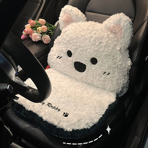 冬季汽车坐垫卡通可爱一体式座垫