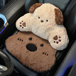 汽车腰靠护腰神器主驾驶座四季 通用车载头枕可爱内饰车内靠枕套装