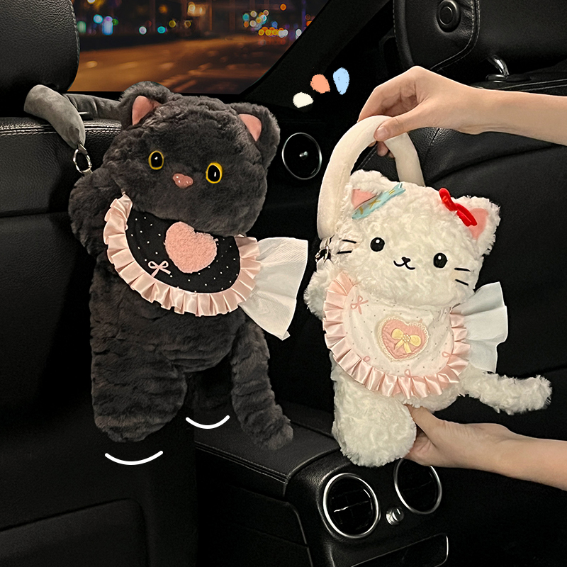 2025新款车载纸巾盒公仔挂袋