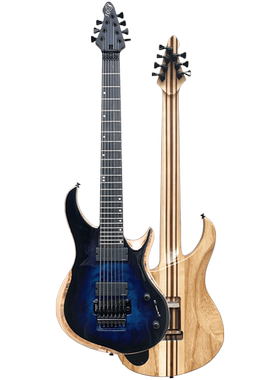 10S Spring Bh Poplar Burl 通体7弦电吉他 暗夜蓝-Gotoh&Hipshot
