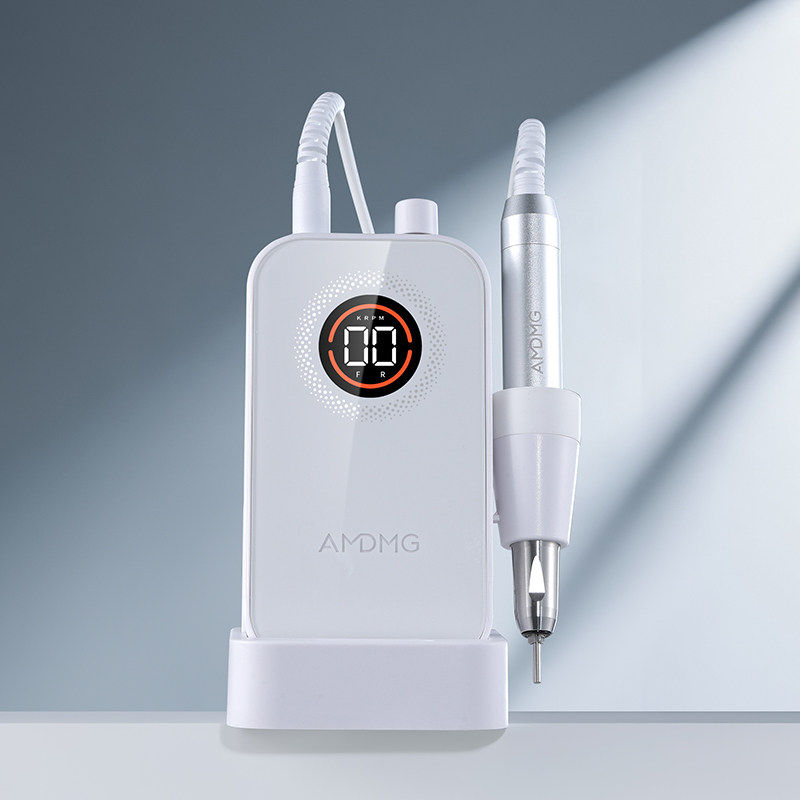 AMDMG专业蓄电静音卸指甲前置去死皮茧防水无刷打磨机美甲店专用