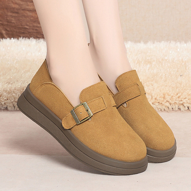 秋季真皮厚底勃肯鞋女磨砂时尚一脚蹬单鞋透气牛绒全包博肯鞋,运动鞋new,运动休闲鞋,淘宝优惠券,粉丝福利购,淘宝优惠卷