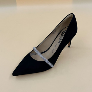 VME/舞魅2023秋季新品尖头细跟羊皮女鞋浅口单鞋高跟鞋VS23C9001