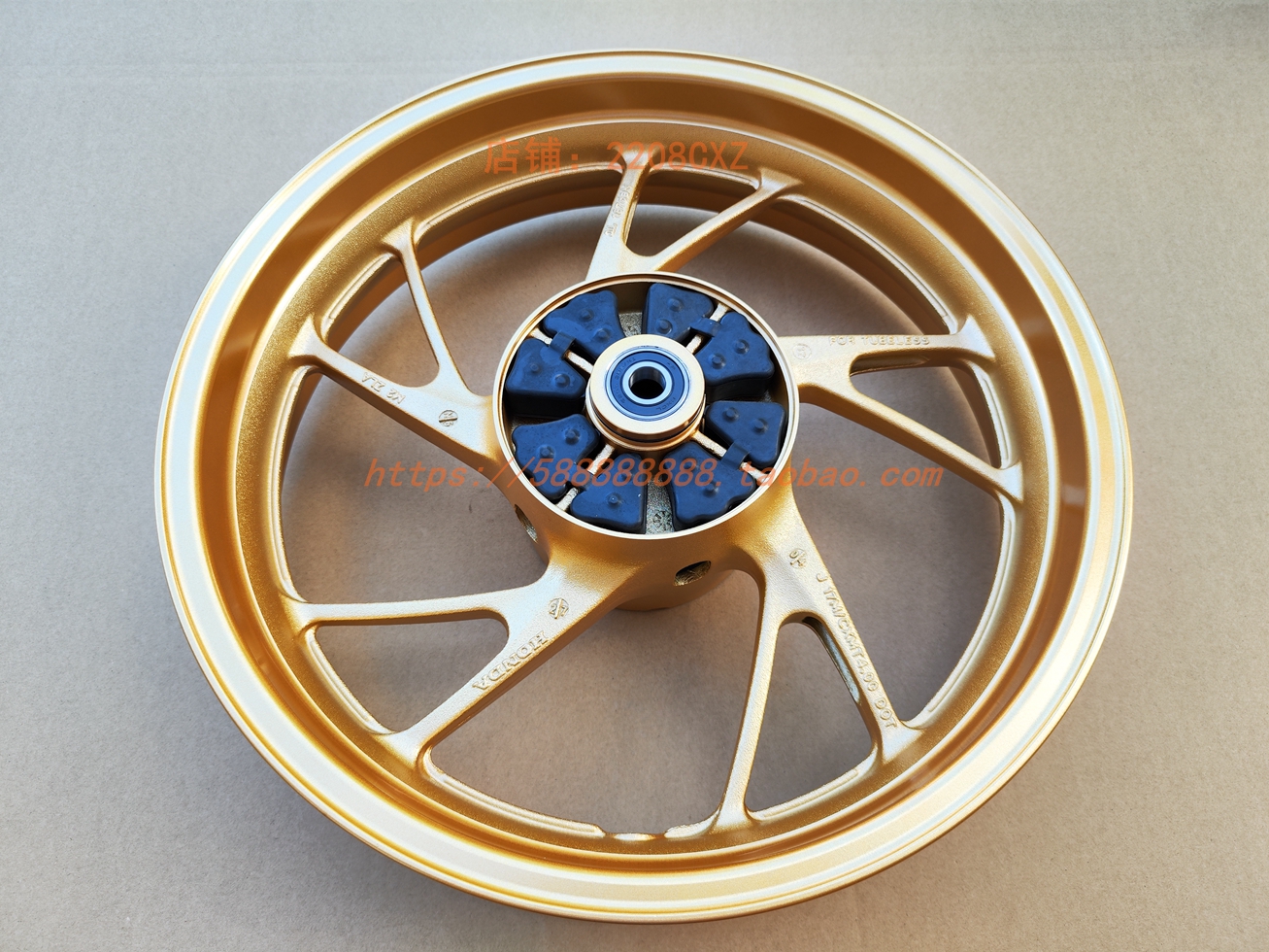 新大洲本田190X战鹰金色后轮圈