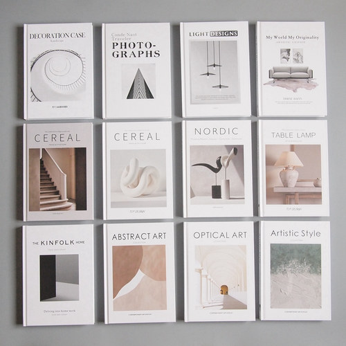 装饰书黑白灰简约现代道具书