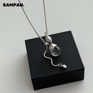 SAMPAN新款葫芦吊坠长款毛衣链轻奢高级感百搭小众时尚项链女