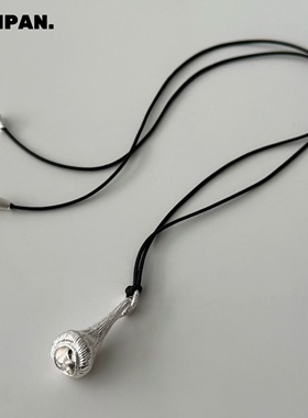 SAMPAN小众设计吴昕同款手工拉丝磨砂贝纹项链女轻奢高级感毛衣链