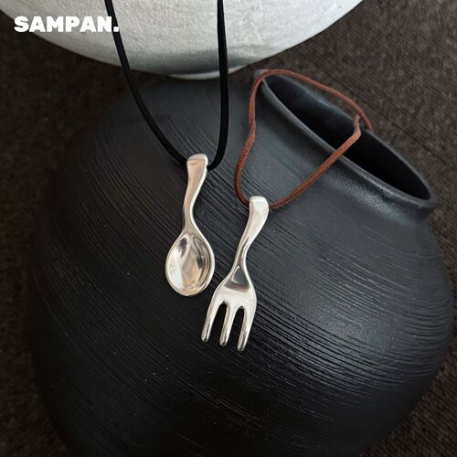 SAMPAN小众设计勺子叉子项链