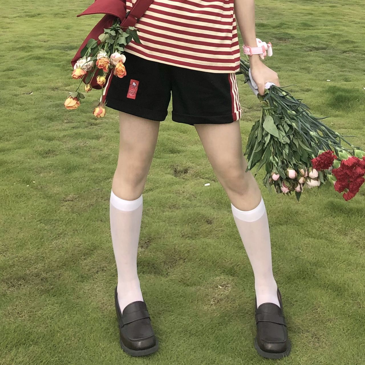 自然腰软裤子女潮短裤潮测试推荐