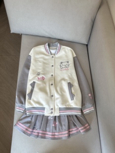 Blurred bear原创日系软妹宅萌可爱刺绣百搭日常长袖棒球服外套