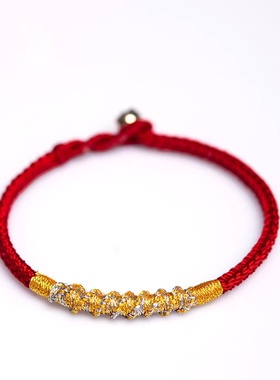 2026本命年红绳编织绳马年金刚结情侣生肖纯银手链女男