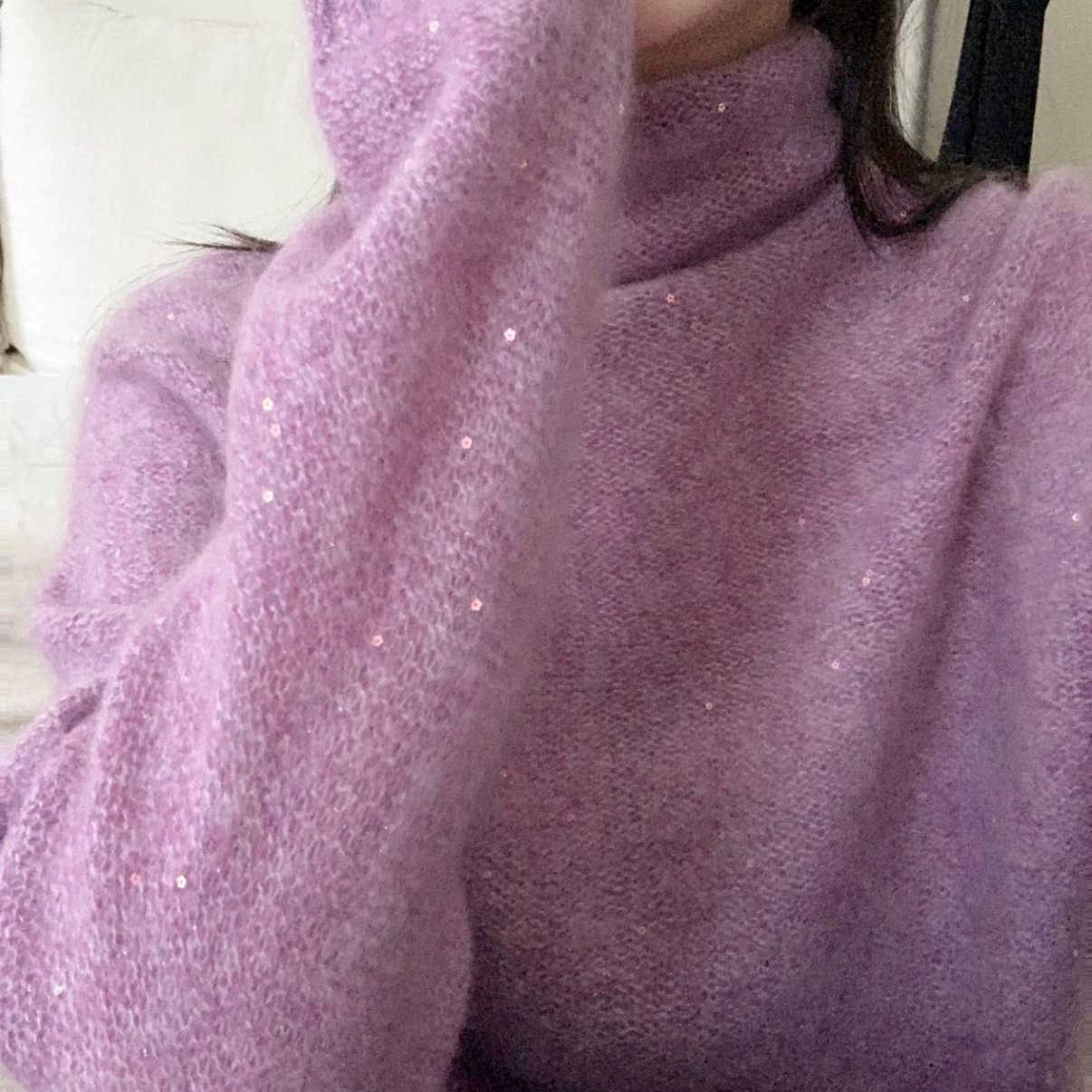 TOMORROW-毛～5羊绒高领打底无缝一体保暖毛衣（含10羊毛）GM25YH