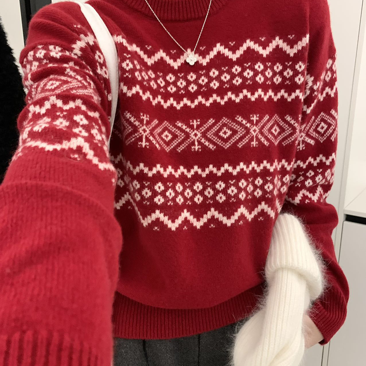 可可-圣诞款推荐冬上新保暖毛衣（含100绵羊毛）58358