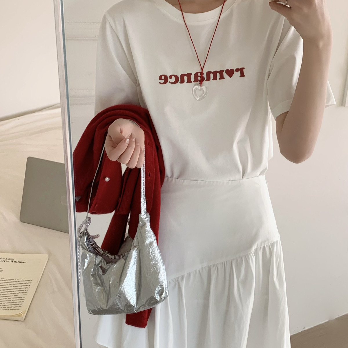 OMELET蛋卷-系简约百搭romance字母印花短袖T恤(只卖短袖)HT26009