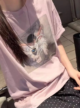 Hand made-26夏上新unbound美式复古印花短袖T恤W5739