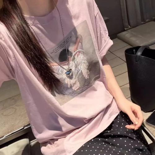 Hand made-26夏上新unbound美式复古印花短袖T恤W5739