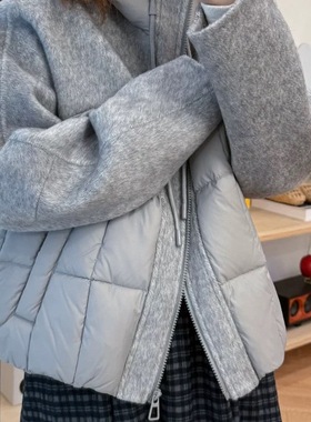 TOO家-时尚休闲女冬季新爆款灰色保暖羽绒服外套25ZD88921