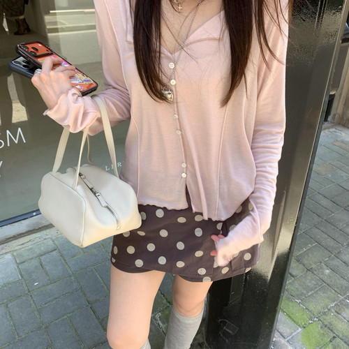 PEARL-秋上新侧边分割线设计针织衫P6670