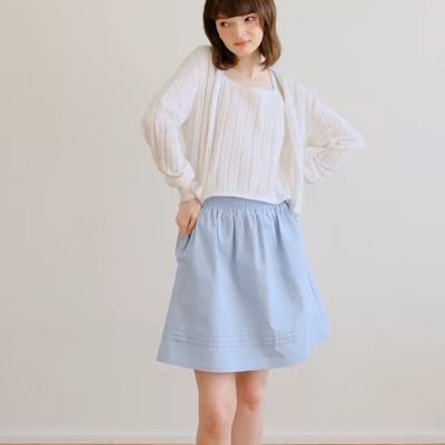 QS ONETWO-松紧腰韩系百搭短裙半身裙(尺寸仅供参考有内衬)15065