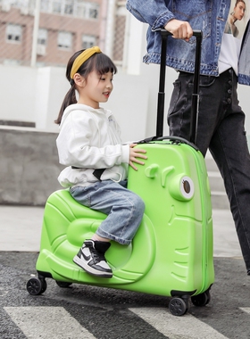 TOCHI/途智可坐可骑儿童拉杆箱男卡通行李箱女20宝宝旅行箱包24寸