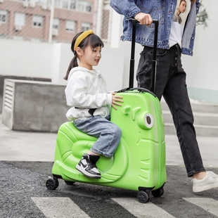 TOCHI 途智可坐可骑儿童拉杆箱男卡通行李箱女20宝宝旅行箱包24寸