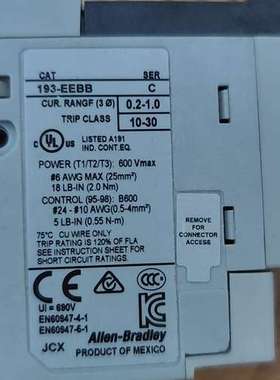 议价Allen-Bradley 193-EEBB过载继电器