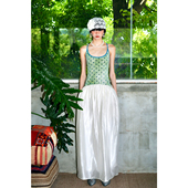 坏品味西部 定制扎染亮片波点拼接吊带度假长款 连衣裙