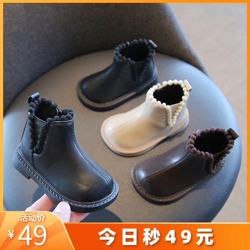女童婴儿学步鞋子秋冬新款软皮靴子女宝宝加绒儿童鞋防滑小童单鞋,童鞋/婴儿鞋/亲子鞋,学步鞋,淘宝优惠券,粉丝福利购,淘宝优惠卷