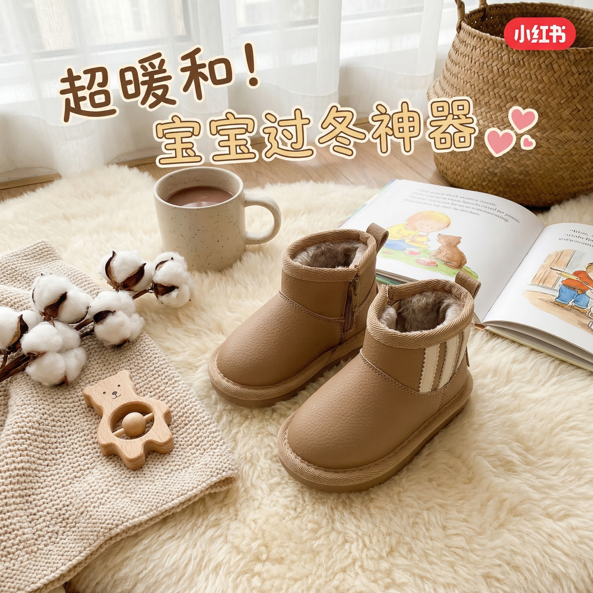 婴幼儿棉靴冬季新款宝宝雪地靴简约百搭学步鞋儿童软底防滑稳步鞋,童鞋/婴儿鞋/亲子鞋,棉靴,淘宝优惠券,粉丝福利购,淘宝优惠卷