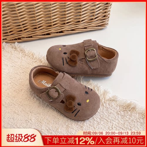 秋季女宝宝软底防滑百搭时尚皮鞋