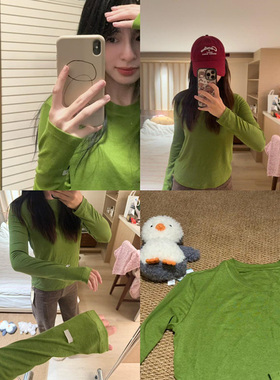 天.丝巨好穿的软糯弹力打底百搭打底衫T恤女春夏纯色防晒罩衫小众