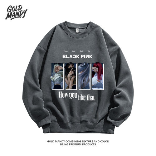 Blackpink粉丝HowYouLikeThat粉丝应援周边重磅纯棉卫衣男女同款