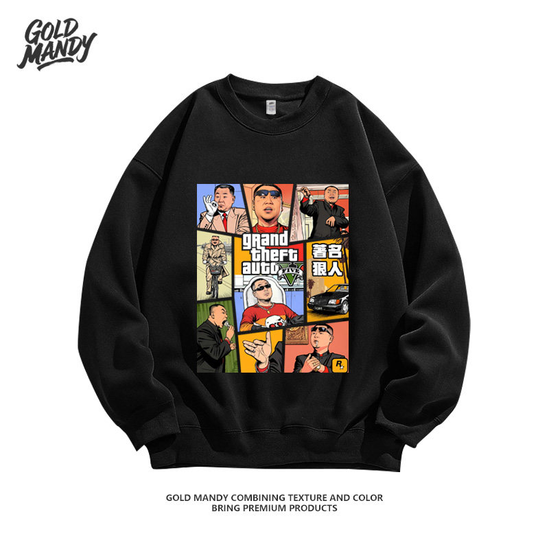 范德彪哥GTA设计洛圣都东北猎车手著名狠人重磅纯棉卫衣男女同款