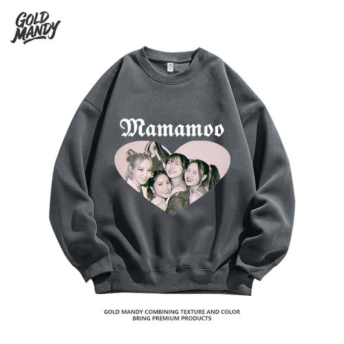 韩明星女团合影Kpop Mamamoo粉丝应援周边重磅纯棉卫衣服男女同款