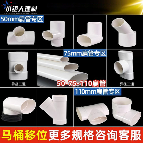 扁管弯头异径三通扁口移位椭圆