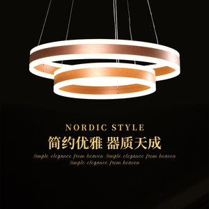 现代简约客厅led圆环形双层亚克力吊灯艺术餐厅灯高档大厅灯具
