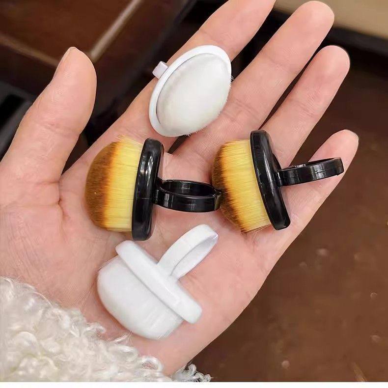 新款指环清理前置美甲后缘处理粉尘扣式细密柔软毛刷指甲扫灰工具