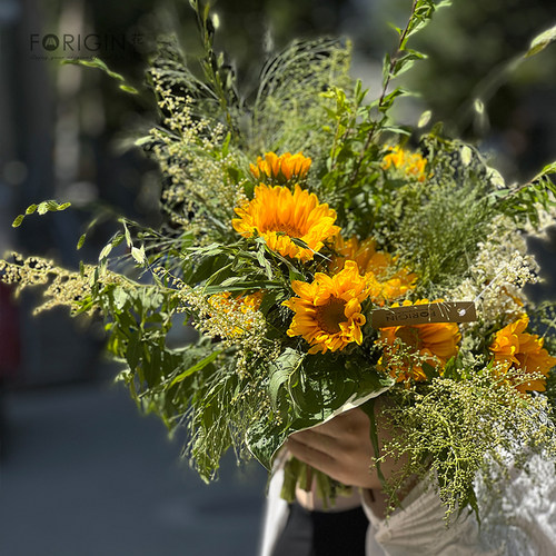 向日葵生日父亲节北京法式花束