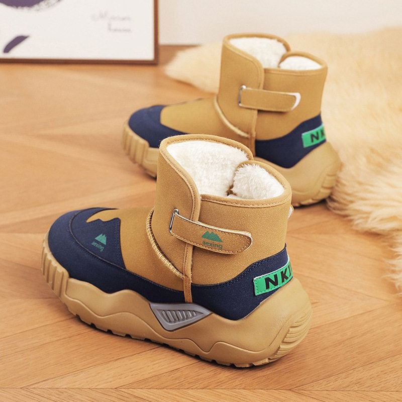 2025冬季新款男士高帮雪地靴加绒加厚保暖棉靴直播户外男短靴