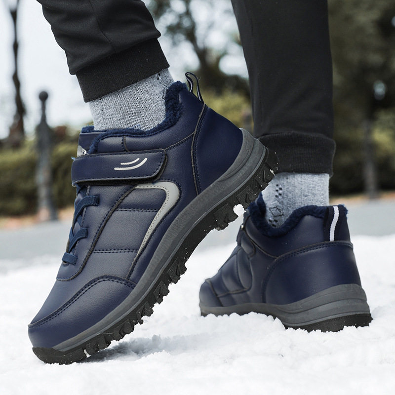 男皮面防水棉鞋冬季保暖中老年健步鞋加绒休闲运动鞋大码雪地靴女,运动鞋new,运动休闲鞋,淘宝优惠券,粉丝福利购,淘宝优惠卷