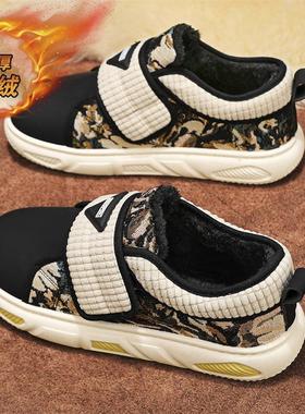 M705加绒低帮棉鞋灯芯绒保暖魔术贴男鞋潮鞋户外冬季