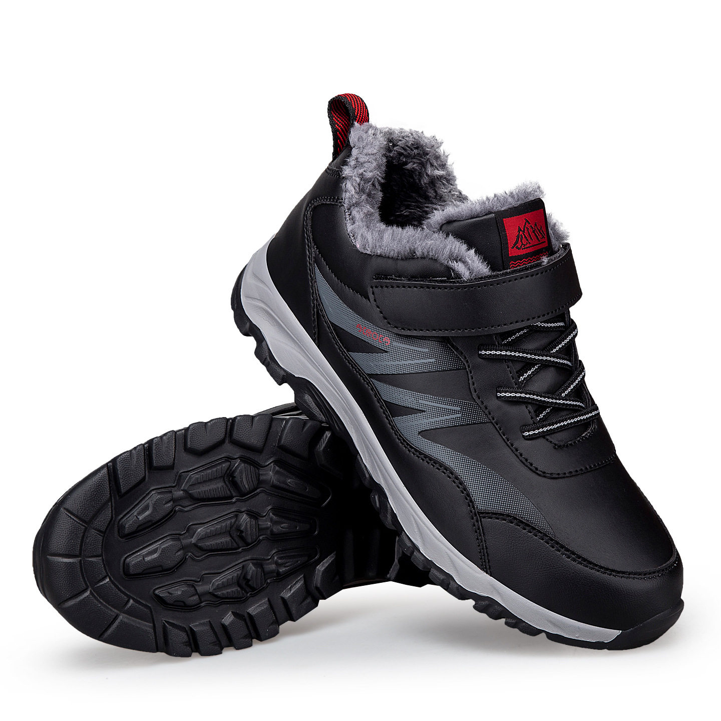 冬季男皮面防水雪地靴新款老人加绒健步棉鞋中老年爸妈加厚保暖鞋,运动鞋new,运动休闲鞋,淘宝优惠券,粉丝福利购,淘宝优惠卷