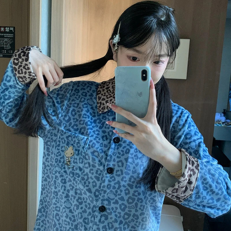 达芬奇海岛绒睡衣女款秋冬珊瑚绒冬季薄绒家居服女士冬天法兰绒