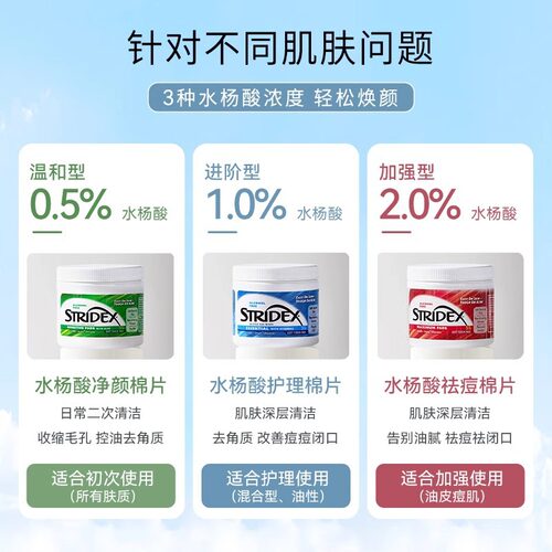 美国进口/Stridex施颜适水杨酸棉