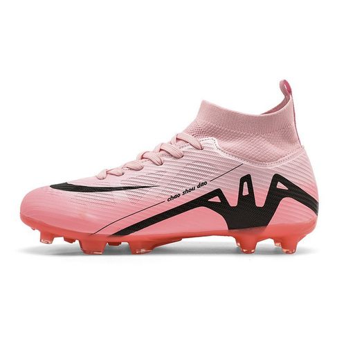 跨境外贸2025新款足球鞋男高帮长钉学生训练鞋足球比赛运动鞋