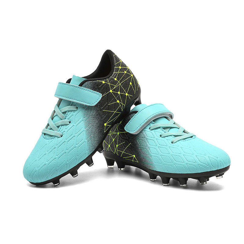 新款男女童碎钉魔术贴足球鞋专业训练球鞋学生长钉运动鞋29-39码