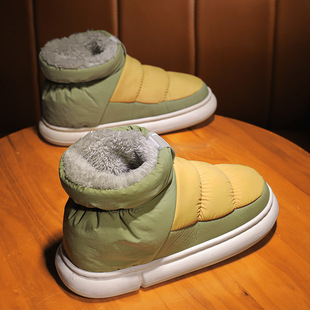 亲子雪地靴棉鞋加绒保暖加棉男鞋潮鞋面包鞋户外抖音代发跨境