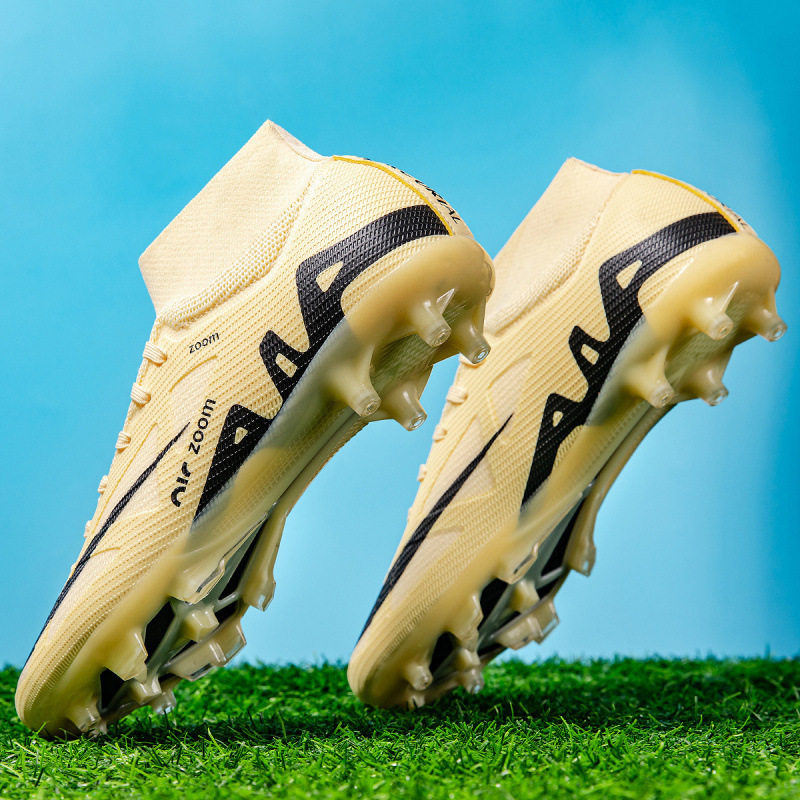 跨境莆田新款刺15儿童人造草地训练足球鞋运动长钉碎钉高帮足球鞋