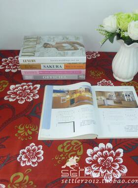 新年红色富贵花桌布春节喜庆布艺茶几餐桌垫长方形小清新红色桌布